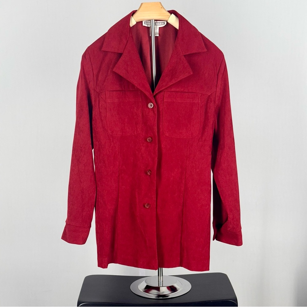 Dress Barn Deep Red Button Up Jacket | Women’s M